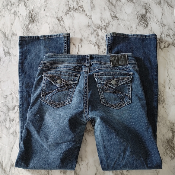 Silver womens Suki Surplus Western Glove Works Jeans 29 - Picture 4 of 6